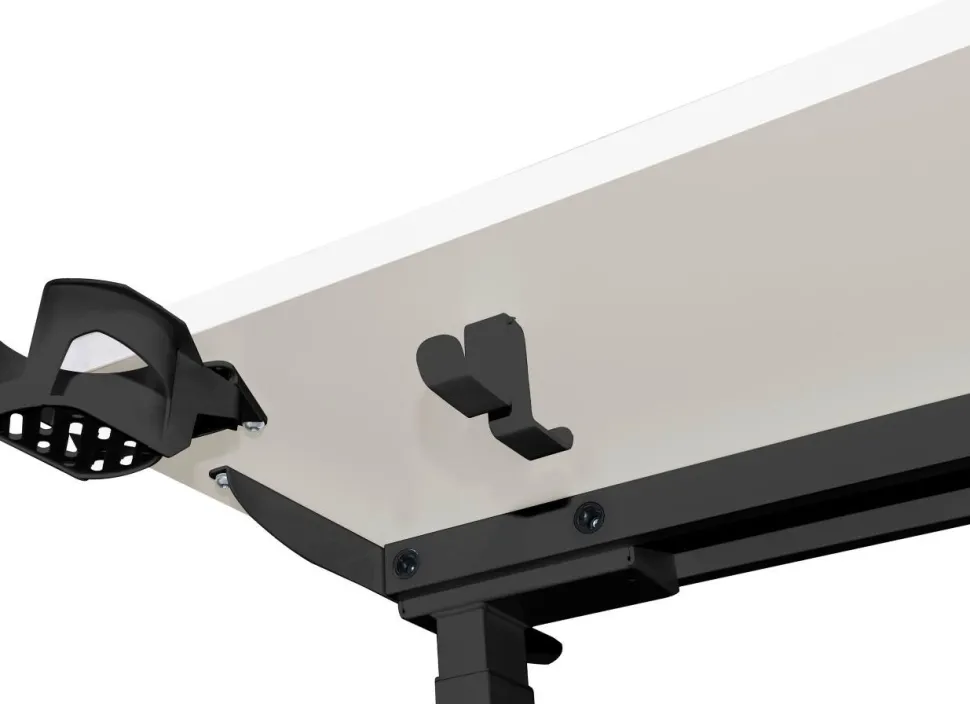 Viking Realspace Zit-sta-bureau Grijs, zwart 1600 (B) x 800 (D) x 600 - 1300 (H) mm Melamine, staal