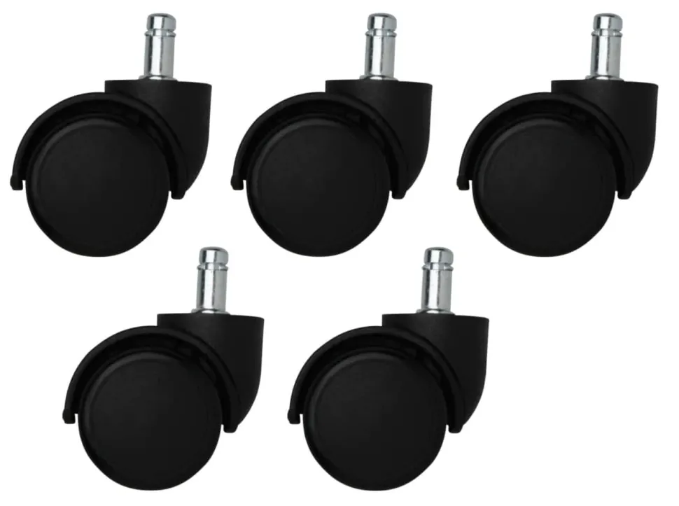 Viking Realspace Zwenkwielen voor harde vloeren Zwart 56 x 50 x 629 mm 5 Stuks