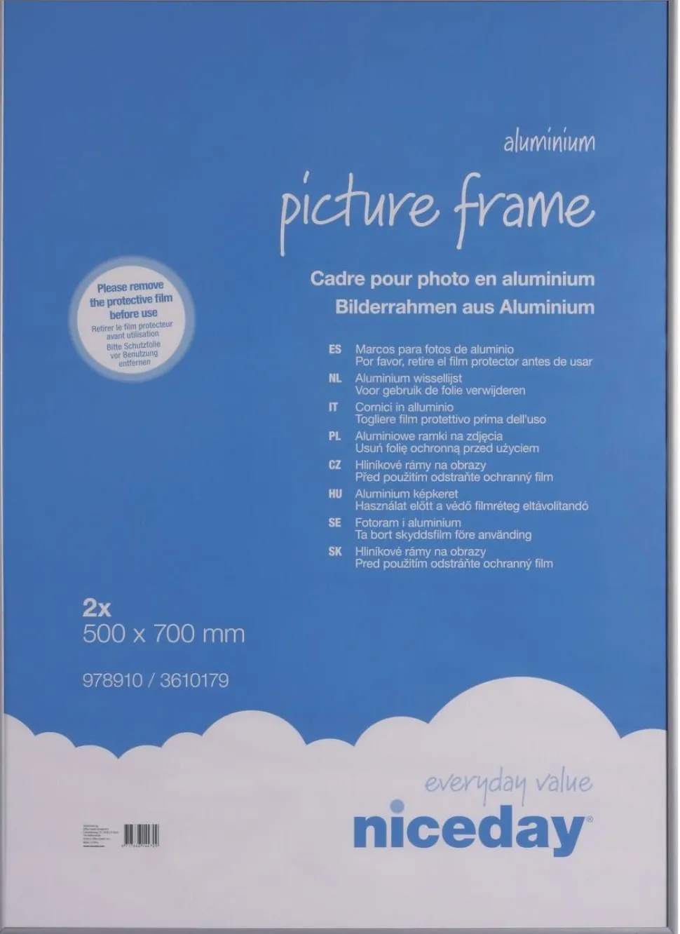 Viking Speciaal Fotolijst Grijs Aluminium 3610179 70 (B) x 50 (H) cm 978910 2 Stuks