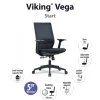 Viking Vega Bureaustoel Basismechanisme 3D armleuning In hoogte verstelbare zitting Zwart 110 kg CH-240B-WB 675 x 570 x 1.065 mm