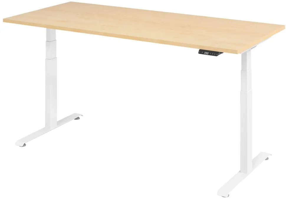 VLXK65 Elektrisch hoogteverstelbaar Zit-sta-bureau Ahorn C-Voet 1,800 (B) x 800 (D) x 1,295 (H) mm Spaanplaat, Staal