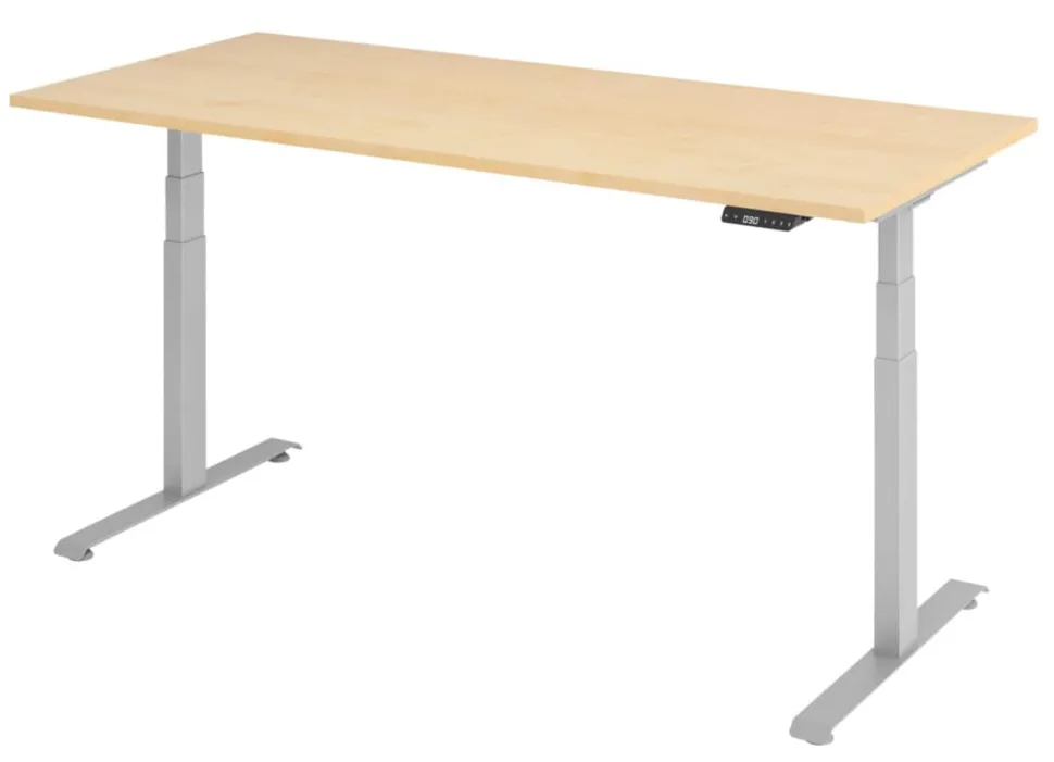 VLXK65 Elektrisch hoogteverstelbaar Zit-sta-bureau Ahorn C-Voet 1,800 (B) x 800 (D) x 1,295 (H) mm Spaanplaat, Staal