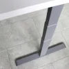 VLXK65 Elektrisch hoogteverstelbaar Zit-sta-bureau Grijs C-Voet 1,800 (B) x 800 (D) x 1,295 (H) mm Spaanplaat, Staal