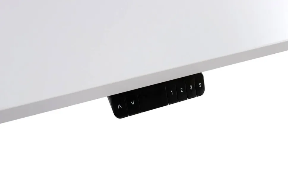 VLXK65 Elektrisch hoogteverstelbaar Zit-sta-bureau Wit C-Voet 1,600 (B) x 800 (D) x 1,295 (H) mm Spaanplaat, Staal