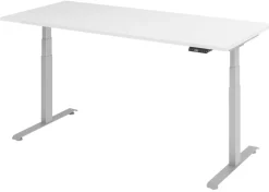 VLXK65 Elektrisch hoogteverstelbaar Zit-sta-bureau Wit C-Voet 1,800 (B) x 800 (D) x 1,295 (H) mm Spaanplaat, Staal