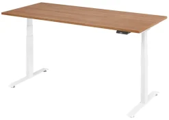 VLXK65 Elektrisch hoogteverstelbaar Zit-sta-bureau Walnoot C-Voet 1,800 (B) x 800 (D) x 1,295 (H) mm Spaanplaat, Staal