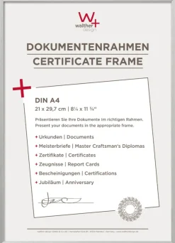 walther design A4 Fotolijst Zilver AJ130S 21,8 (B) x 1,8 (D) x 30,7 (H) cm AJ130S