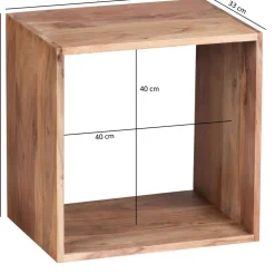 WOHNLING Acaciahout Legbord 1 435 x 330 x 435 mm Bruin Acacia