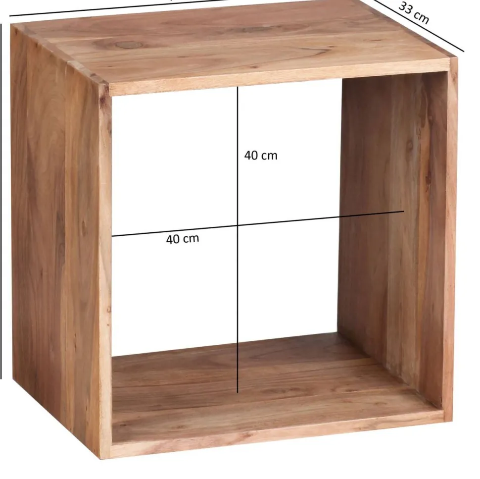 WOHNLING Acaciahout Legbord 1 435 x 330 x 435 mm Bruin Acacia