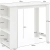 WOHNLING Bar Tafel WL5.732 Wit 120 x 107,5 x 60 cm