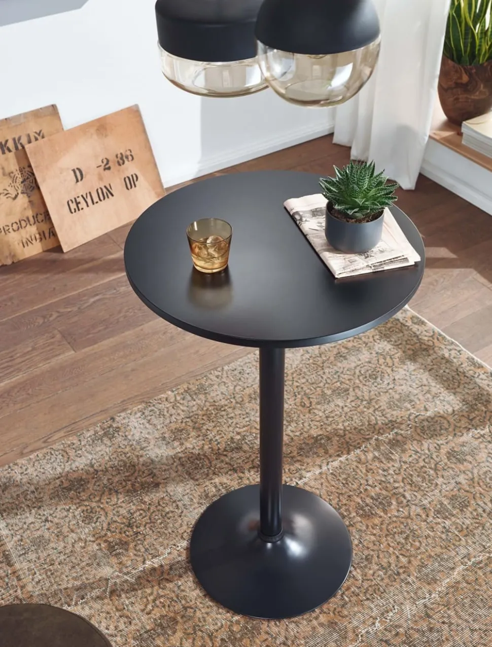 WOHNLING Bar Tafel WL6.192 Zwart Metaal 60 x 100 cm