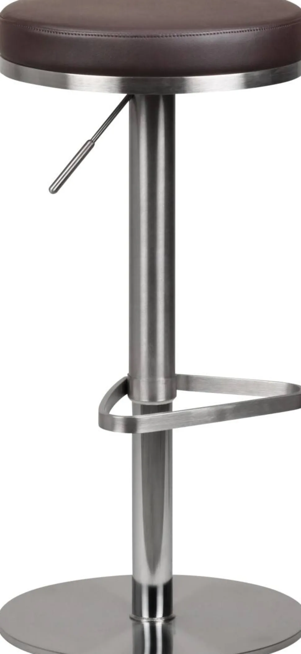 WOHNLING Barkruk Kunstleer In hoogte verstelbare zitting Donkerbruin 110 kg 380 x 380 x 820 mm