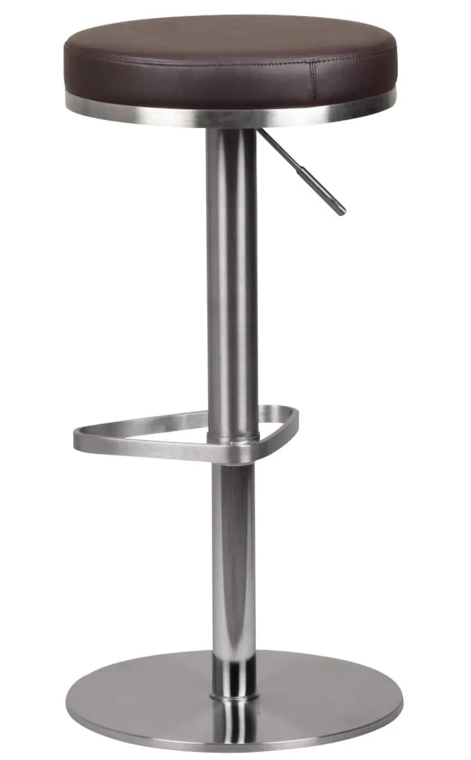 WOHNLING Barkruk Kunstleer In hoogte verstelbare zitting Donkerbruin 110 kg 380 x 380 x 820 mm