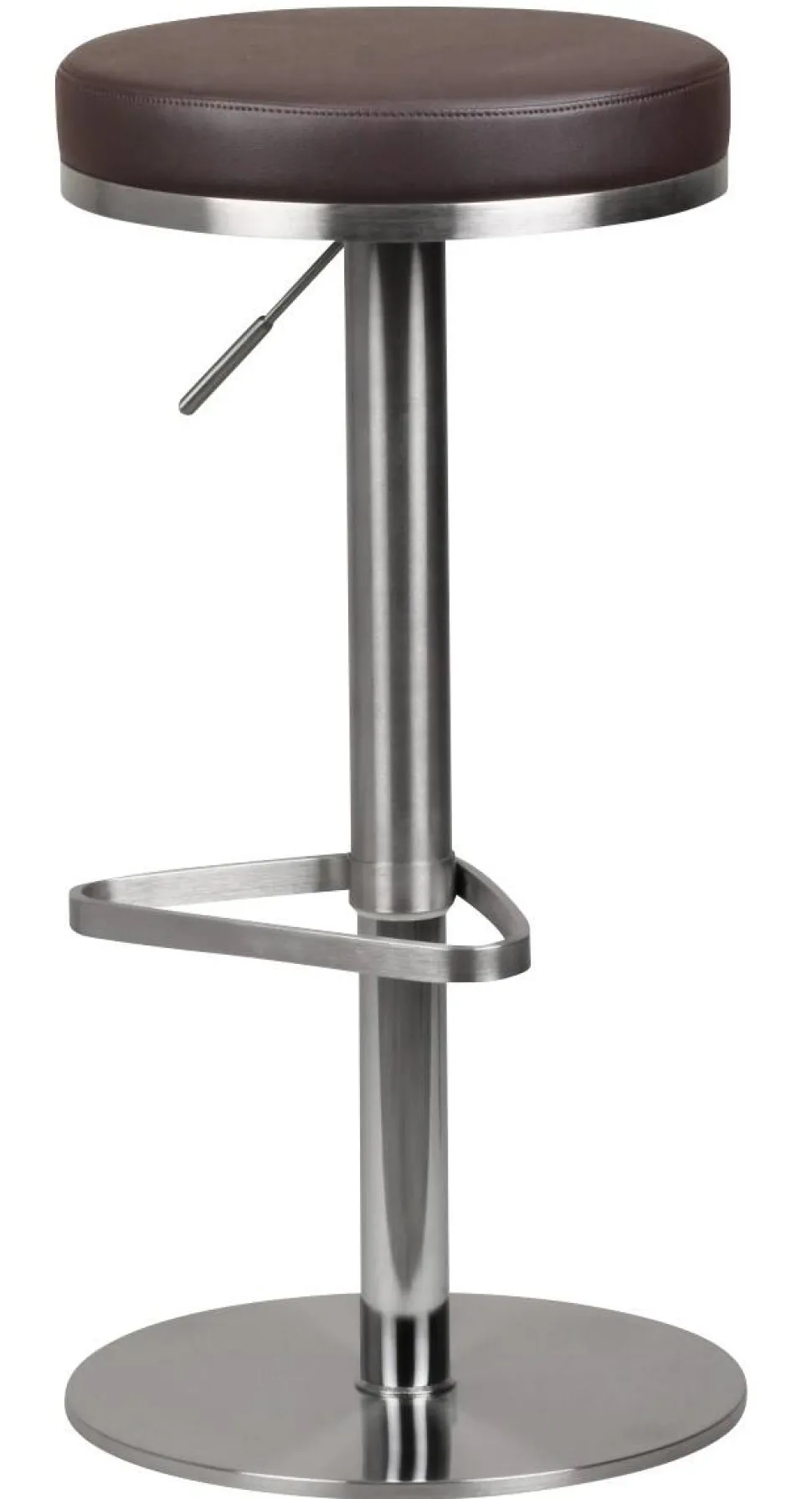 WOHNLING Barkruk Kunstleer In hoogte verstelbare zitting Donkerbruin 110 kg 380 x 380 x 820 mm