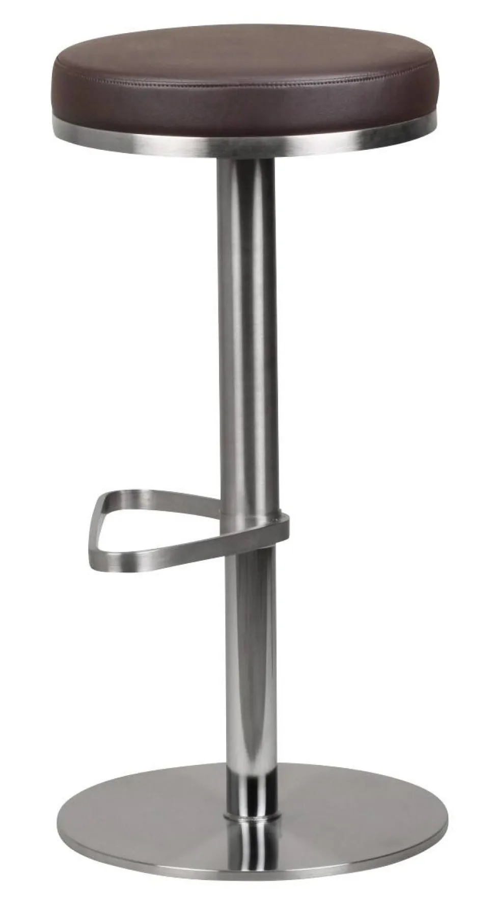WOHNLING Barkruk Kunstleer In hoogte verstelbare zitting Donkerbruin 110 kg 380 x 380 x 820 mm