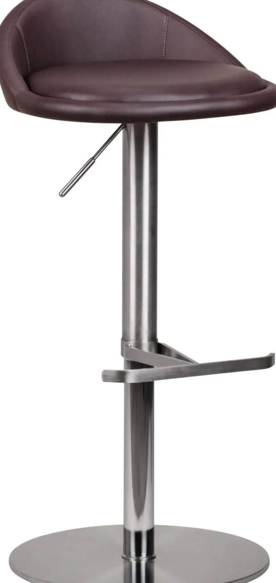 WOHNLING Barkruk Kunstleer In hoogte verstelbare zitting Donkerbruin 110 kg 430 x 430 x 790 mm