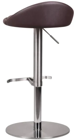 WOHNLING Barkruk Kunstleer In hoogte verstelbare zitting Donkerbruin 110 kg 430 x 430 x 790 mm