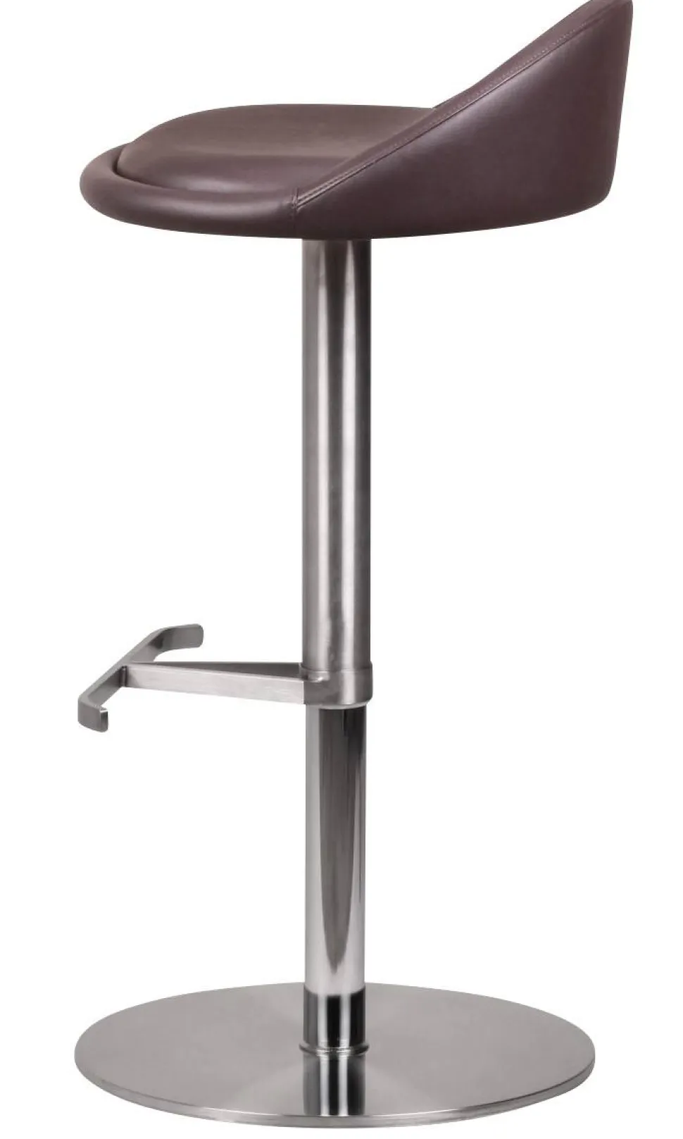 WOHNLING Barkruk Kunstleer In hoogte verstelbare zitting Donkerbruin 110 kg 430 x 430 x 790 mm