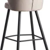 WOHNLING Barkruk WL6.291 Fluwelen hoes Beige
