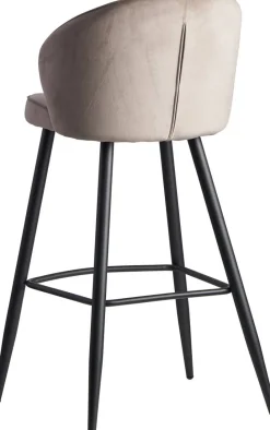 WOHNLING Barkruk WL6.291 Fluwelen hoes Beige
