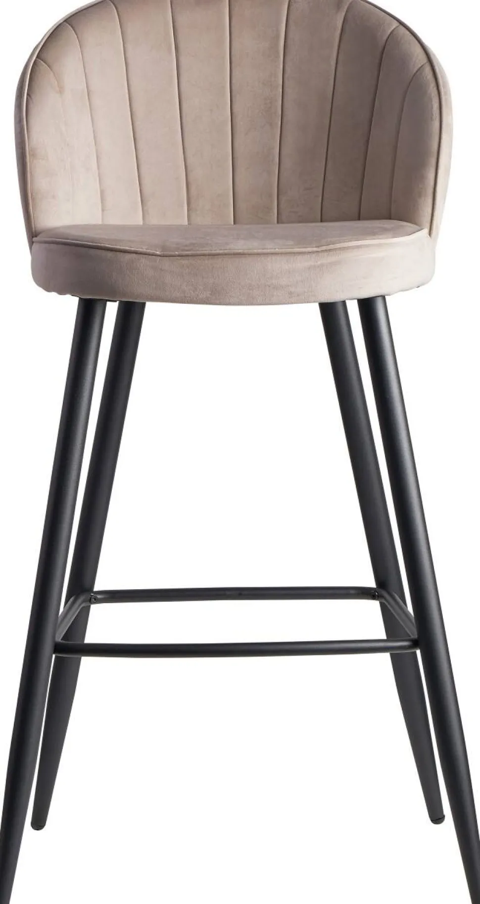 WOHNLING Barkruk WL6.291 Fluwelen hoes Beige