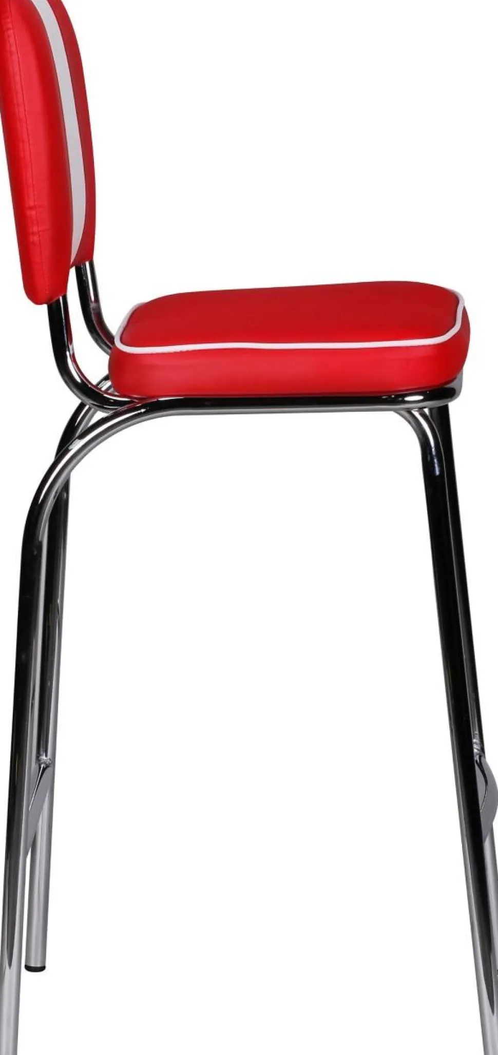 WOHNLING Barkruk WL1.718 Rood, wit Kunstleer