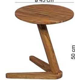 WOHNLING Bijzettafel Bruin 450 x 450 x 500 mm