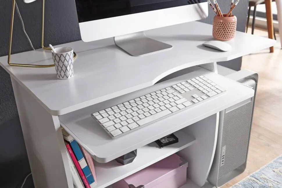 WOHNLING Computertafel WL1.152 Wit 90 x 71 x 50 cm
