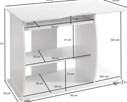 WOHNLING Computertafel WL1.152 Wit 90 x 71 x 50 cm