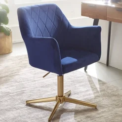 WOHNLING Draaistoel Niet afsluitbaar 550 x 550 x 970 mm Blauw