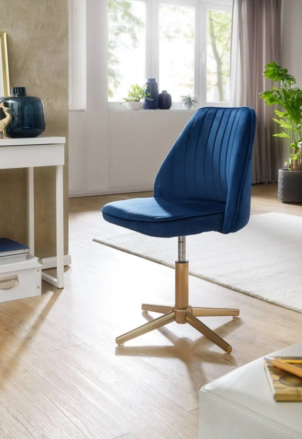 WOHNLING Draaistoel Niet afsluitbaar 600 x 600 x 1.000 mm Blauw