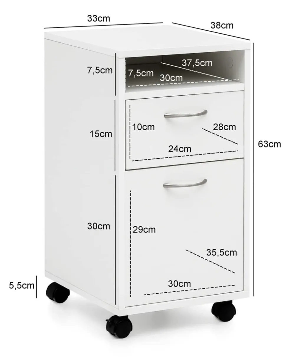 WOHNLING Ladeblok 1 Lade 330 x 380 x 630 mm