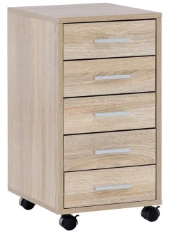 WOHNLING Ladeblok 5 Lades 330 x 380 x 630 mm Eiken