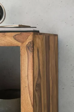 WOHNLING Massieve Indische palissander Legbord 2 500 x 350 x 880 mm Bruin Sheesham