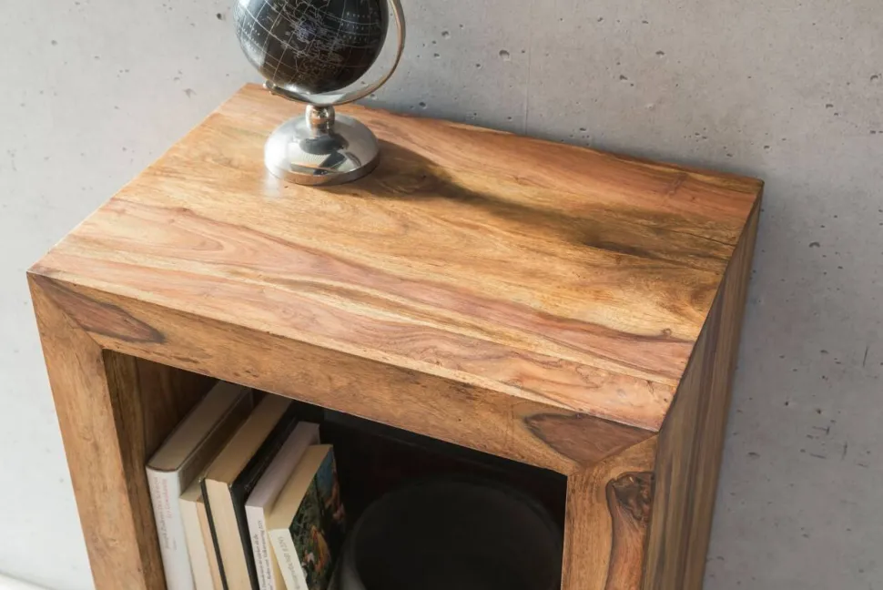 WOHNLING Massieve Indische palissander Legbord 2 500 x 350 x 880 mm Bruin Sheesham