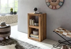 WOHNLING Massieve Indische palissander Legbord 2 500 x 350 x 880 mm Bruin Sheesham