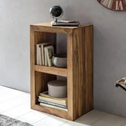WOHNLING Massieve Indische palissander Legbord 2 500 x 350 x 880 mm Bruin Sheesham