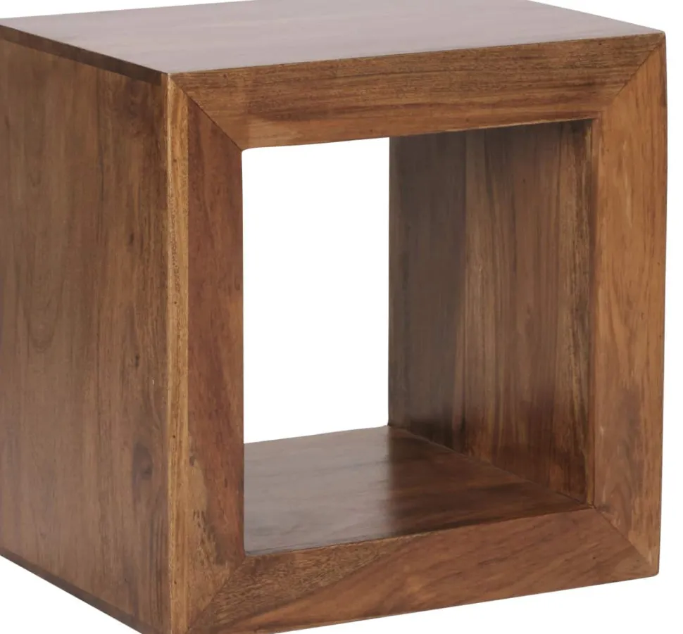 WOHNLING Massieve Indische palissander Legbord 0 440 x 330 x 440 mm Bruin Sheesham