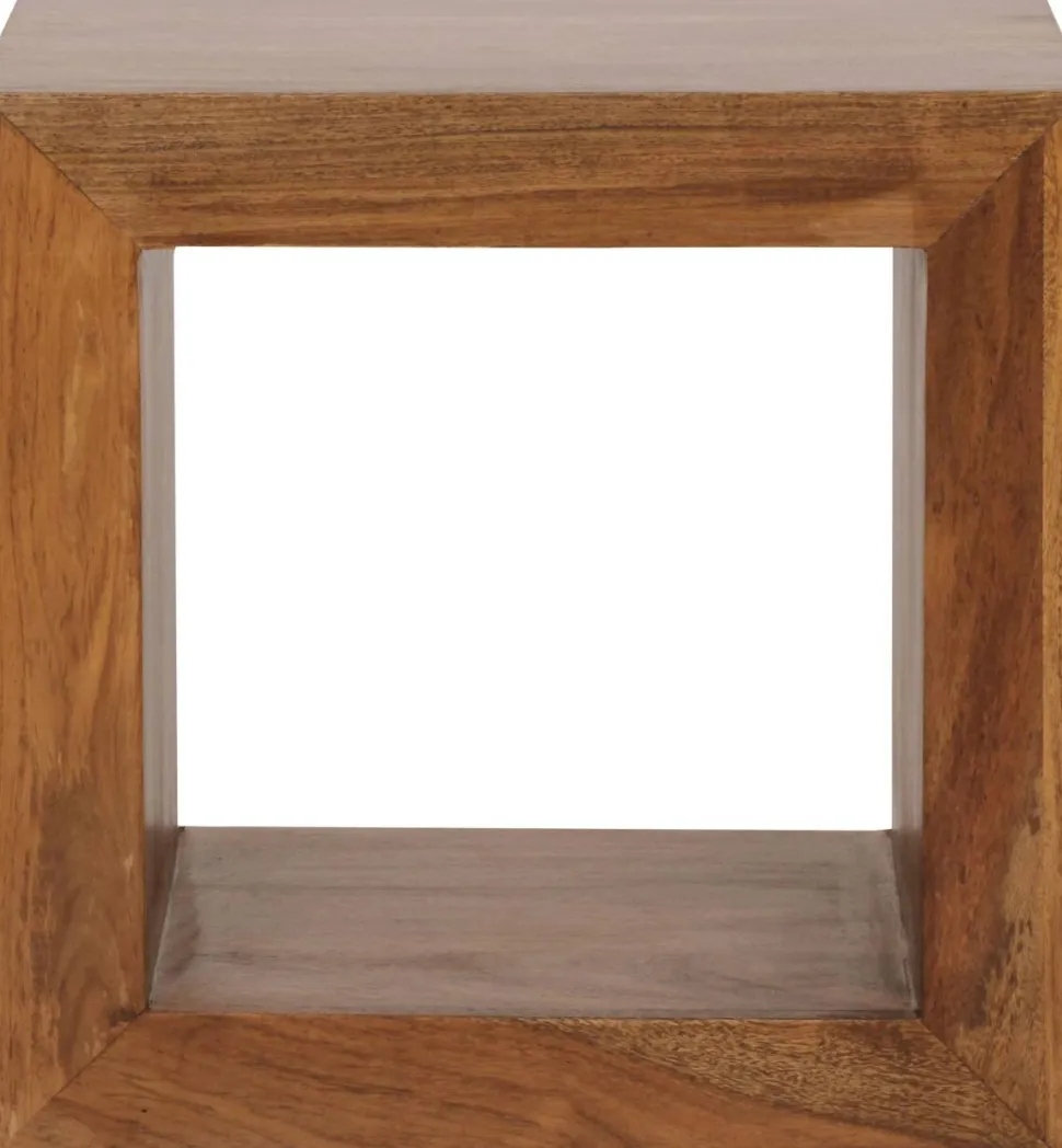 WOHNLING Massieve Indische palissander Legbord 0 440 x 330 x 440 mm Bruin Sheesham