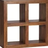 WOHNLING Massieve Indische palissander Legbord 4 820 x 340 x 820 mm Bruin Sheesham