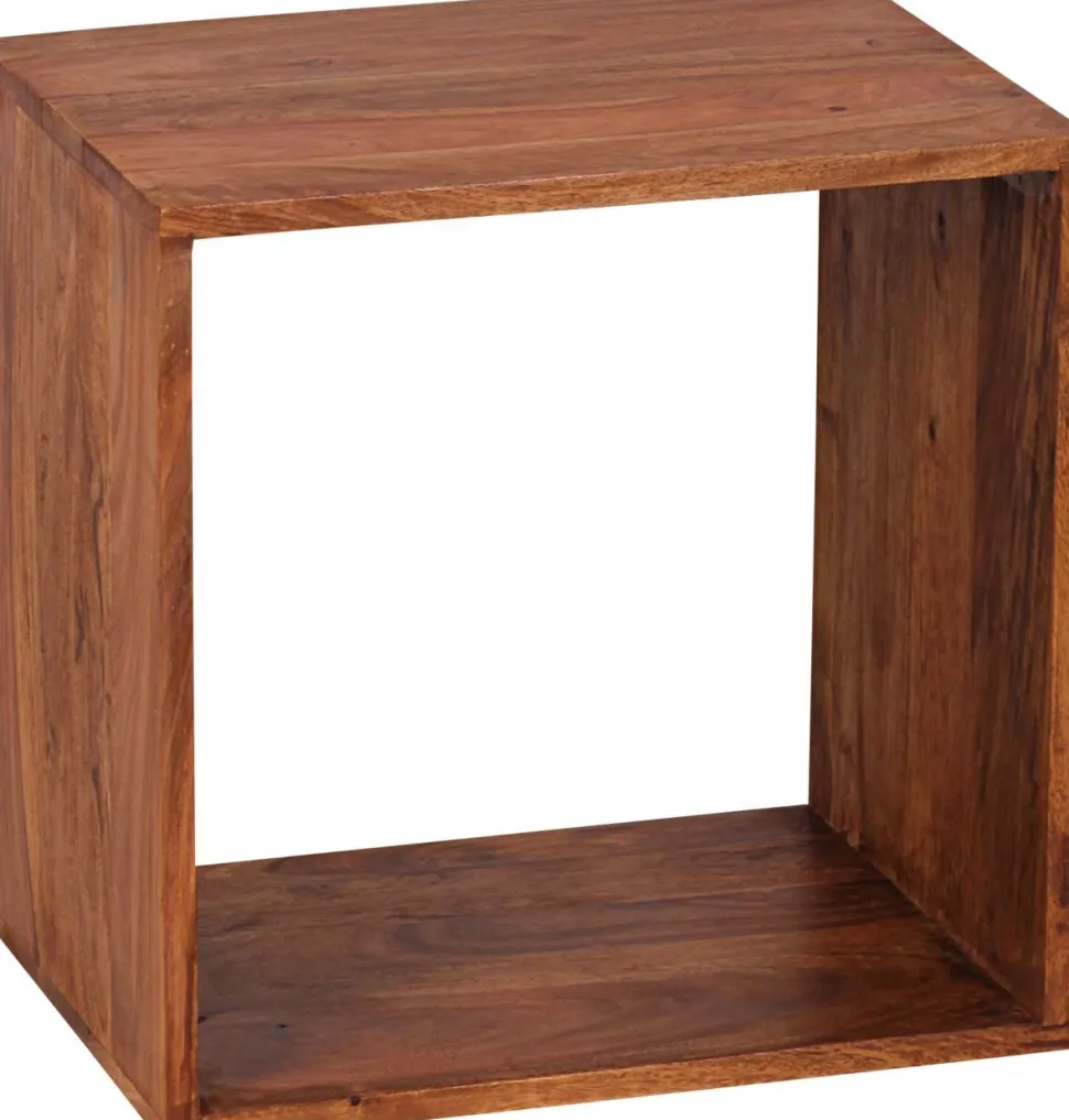 WOHNLING Massieve Indische palissander Legbord 1 435 x 330 x 435 mm Bruin Sheesham