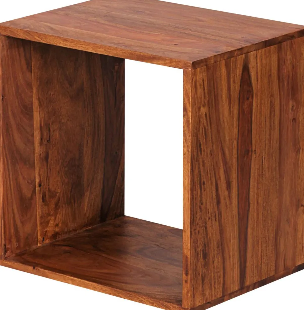 WOHNLING Massieve Indische palissander Legbord 1 435 x 330 x 435 mm Bruin Sheesham