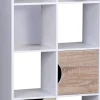 WOHNLING Spaanplaat Boekenkast 6 600 x 290 x 1,200 mm Wit