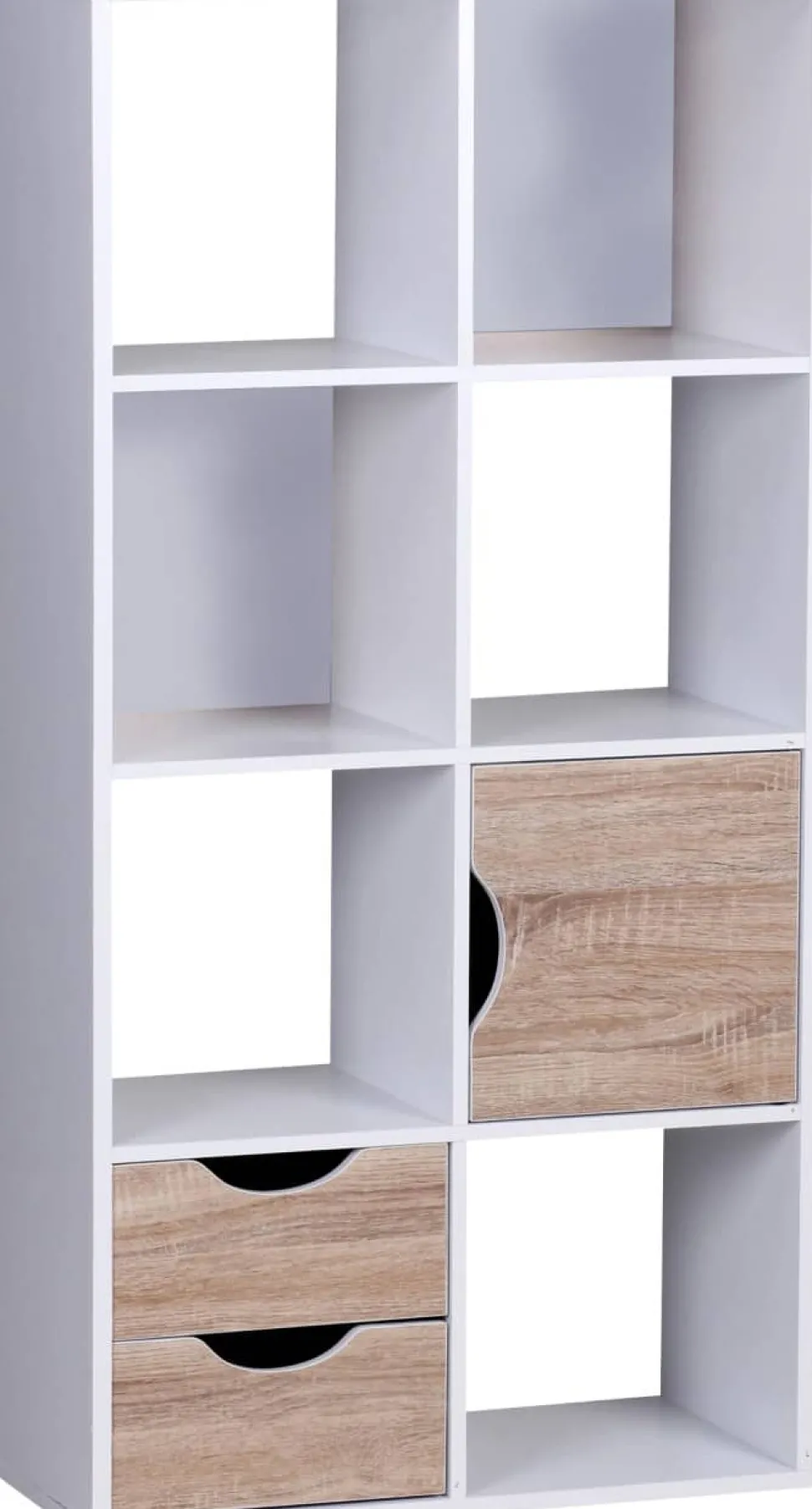 WOHNLING Spaanplaat Boekenkast 6 600 x 290 x 1,200 mm Wit