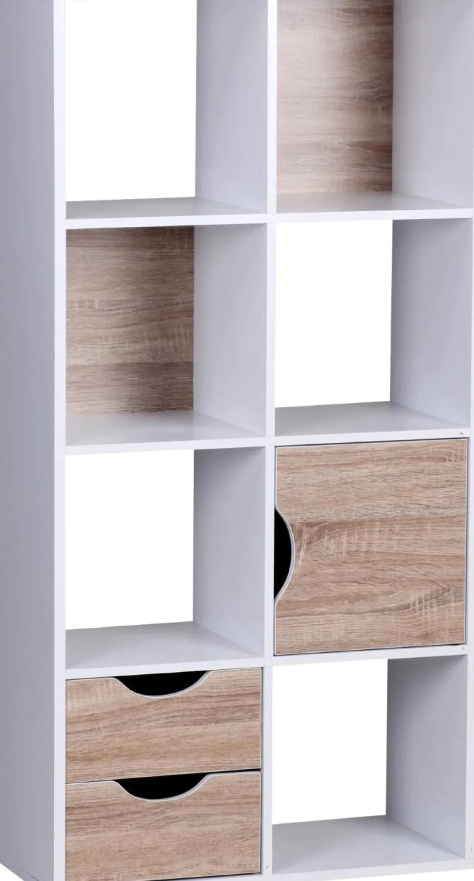 WOHNLING Spaanplaat Boekenkast 6 600 x 290 x 1,200 mm Wit