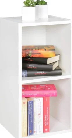 WOHNLING Spaanplaat Boekenkast 2 300 x 300 x 600 mm Wit