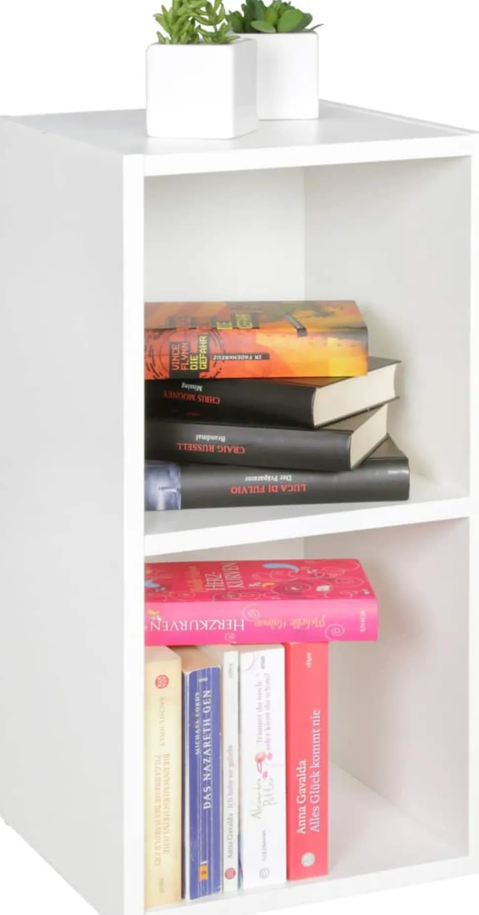 WOHNLING Spaanplaat Boekenkast 2 300 x 300 x 600 mm Wit