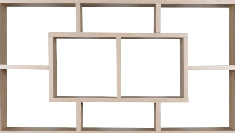WOHNLING Spaanplaat Wandplank 8 850 x 160 x 475 mm Grijs