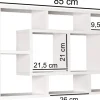 WOHNLING Spaanplaat Wandplank 8 850 x 160 x 475 mm Wit