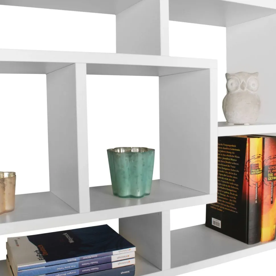 WOHNLING Spaanplaat Wandplank 8 850 x 160 x 475 mm Wit